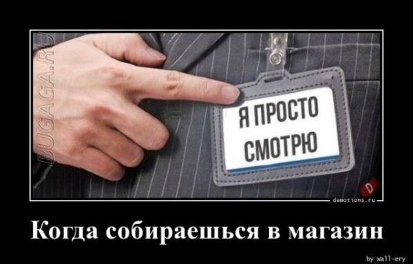 Демотиваторы – приколы: «Когда собираешься в магазин» (20 фото)